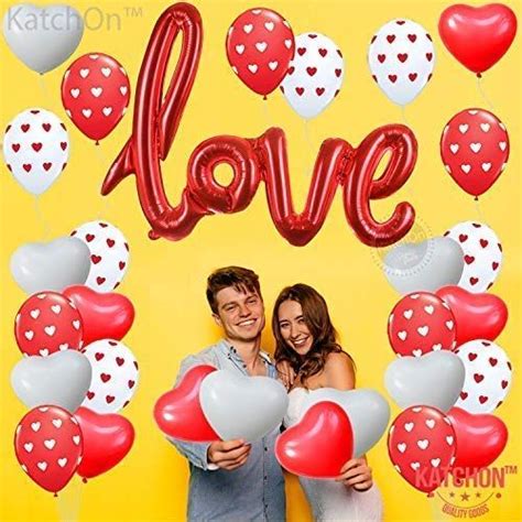 Katchon Red Love Balloon Letters Large 36 Inch Pack Of 28 Red