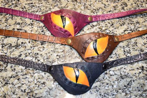 Dragons Eye Leather Eyepatch Adjustable Buckle Eye Patch Etsy Canada