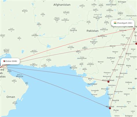 All Flight Routes From Chandigarh To Dubai IXC To DXB Flight Routes