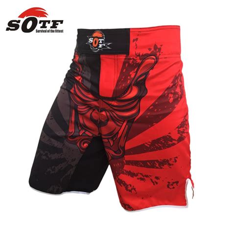 Suotf Mma Big Eyes Red Blue Boxing Shorts Sanda Loose Muay Thai Boxing