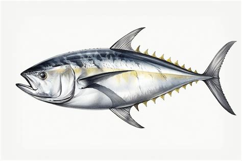 Premium Photo | A drawing of a bluefin tuna.