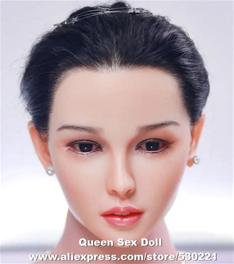 NEW Implanted Hair And Eyebrow Solid Silicone Sex Doll Head Japanese Adult Doll Heads Sexy