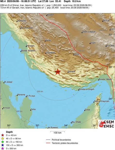 Cutremur Moderat Cu Magnitudinea De 5 4 Grade In Sudul Iranului