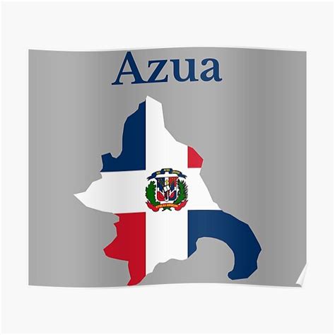 "Azua Province Map Design, Dominican Republic." Poster for Sale by ...