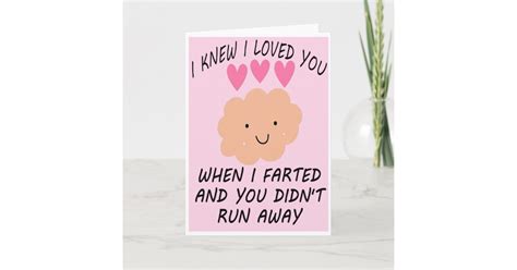 Valentines Day Funny Cards I Love You Fart Humor Zazzle