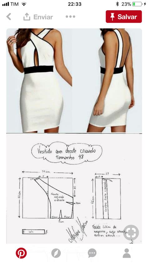 Faça Você Mesmo Moda Padrões De Costura Para Vestido Molde Vestido