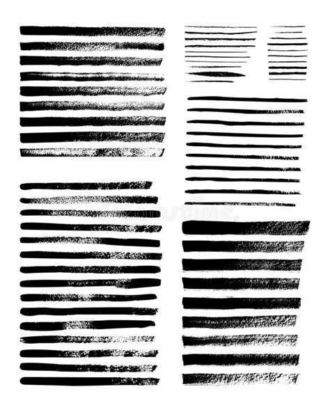 Grunge Strips Set Of Vector Ink Brushes Dirty Textures For Banners