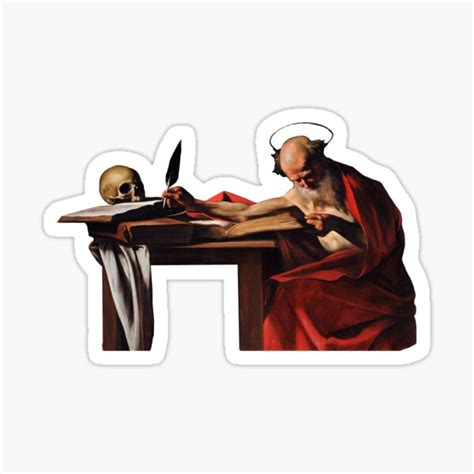 "Caravaggio's Saint Jerome " Sticker for Sale by prototokos | Redbubble