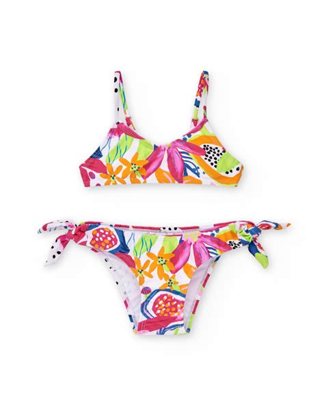 Bikini blanco niña Acid Bloom tuc tuc