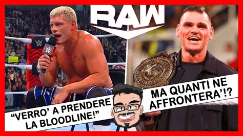 Gunther Difendera Il Titolo A Wrestlemania In Un Folle Match Cody