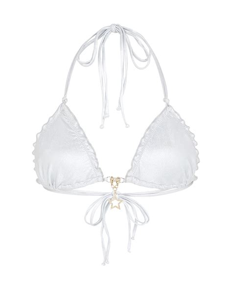 Berry Bikini Top In Silver By Agent Provocateur All Swimwear