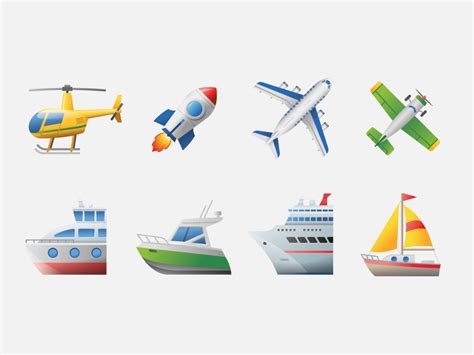 Emoji transport 4 by Alex Chizh for Icons8 on Dribbble Rocket, Emoji ...