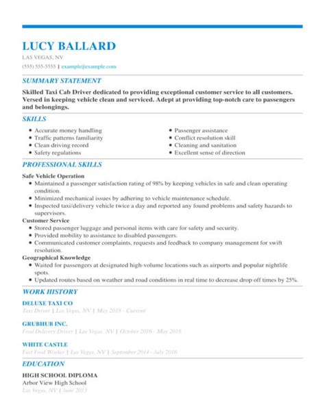 Professional Driving Resume Examples For 2021 Livecareer