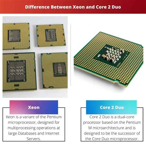 Xeon Vs Core 2 Duo Difference And Comparison