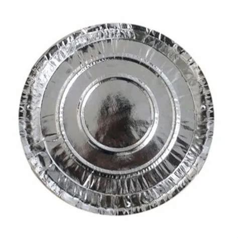 Plain Inch Disposable Silver Paper Plate For Event And Party