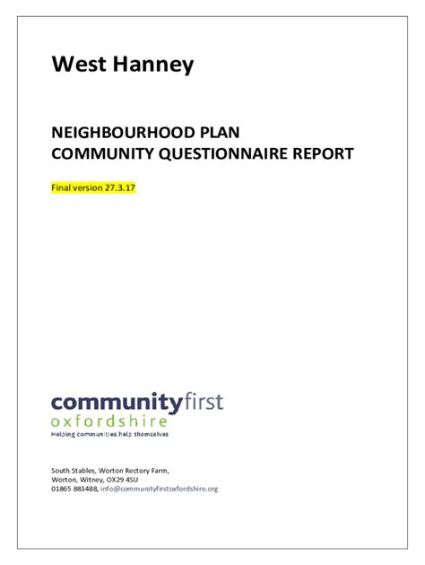 Fillable Online West Hanney Neighbourhood Plan Fax Email Print PdfFiller