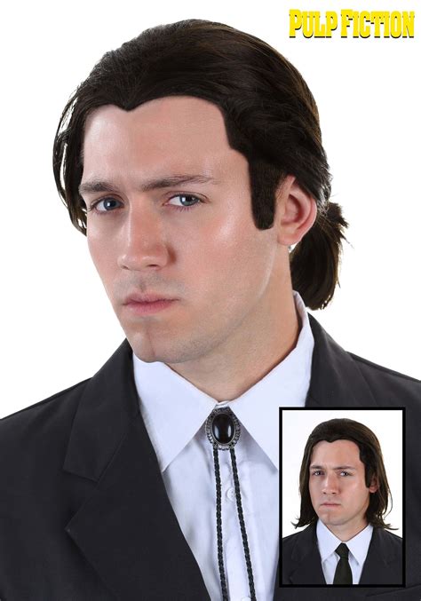 Pulp Fiction Vincent Vega Wig And Bolo Tie Set