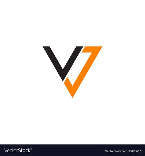 Vj Letter Initial Logo Design Template Royalty Free Vector