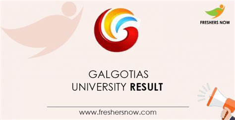 Galgotias University Result 2023 UG PG Sem Exam Results