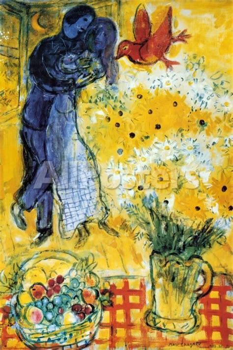 Les Amoureux Posters Marc Chagall Pinturas De