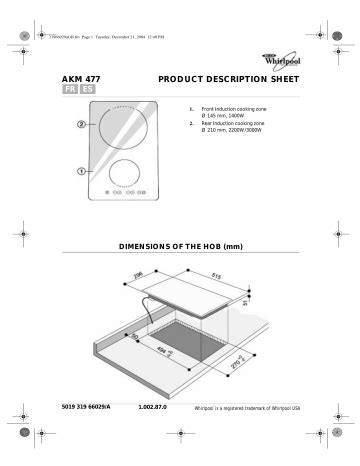 Whirlpool Akm Hob Program Chart Manualzz