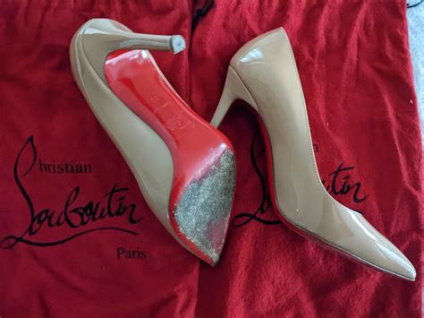 Christian Louboutin Pigalle Patent Nude Pre Ow Gem