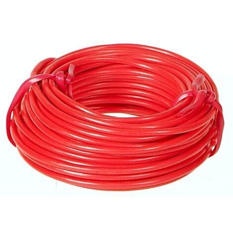 Fil electrique auto souple 4 mm² rouge 10 m