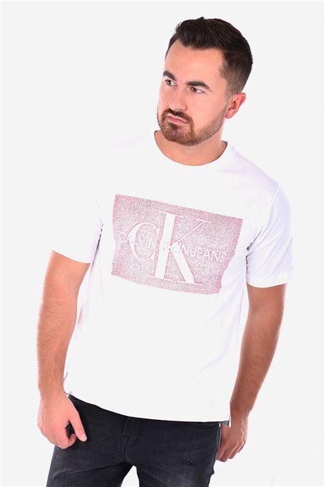 T Shirt Monogram Box Logo White Calvin Klein Jeans Butik Online Maicon