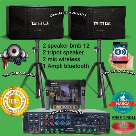 Jual Speaker Bmb 12 Inch Cs 550 V Ampli Bluetooth Paket Sound Karoke