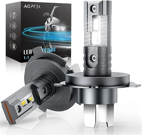 Amazon Fr Agptek Ampoules H Led W Lumineuse K Blanc Hb