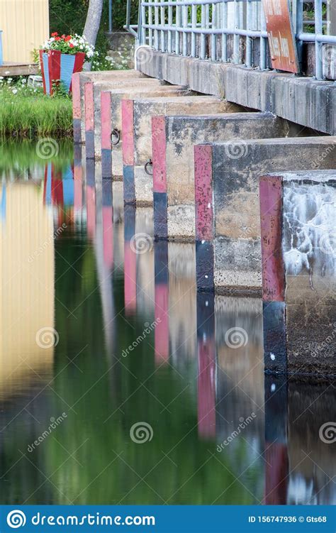 Reflections on the Burnt River in Kinmount, Ontario Stock Photo - Image ...