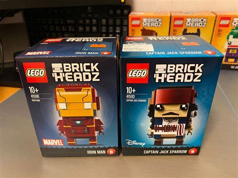 Lego BrickHeadz Iron Man Captain Jack Sparrow 全新靚盒 41590 41593 興趣及遊戲