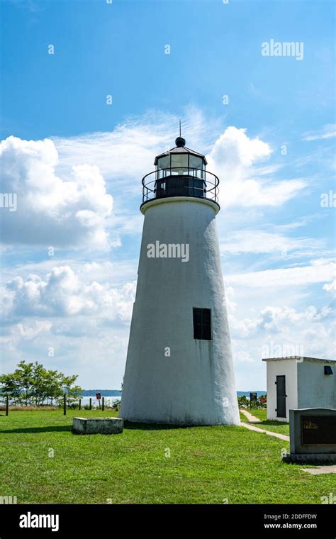 A Vertical Shot Of The Turkey Point Lighthouse In The Elk Neck State