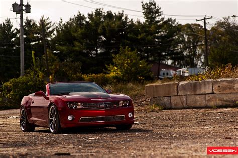 Burgundy Red Convertible Chevy Camaro Dressed Up to Stand Out on the ...