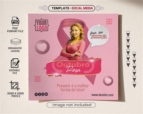 Premium Psd Template Social Media Para Campanha Outubro Rosa Brasil