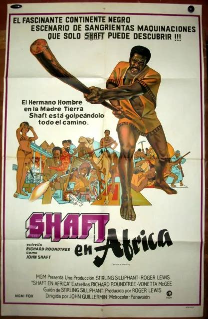 SHAFT IN AFRICA !!! orig1SH movie poster 1973 RICHARD ROUNDTREE ...