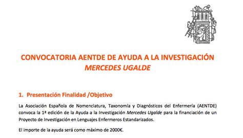 Convocatoria Aentde De Ayuda A La Investigaci N Mercedes Ugalde