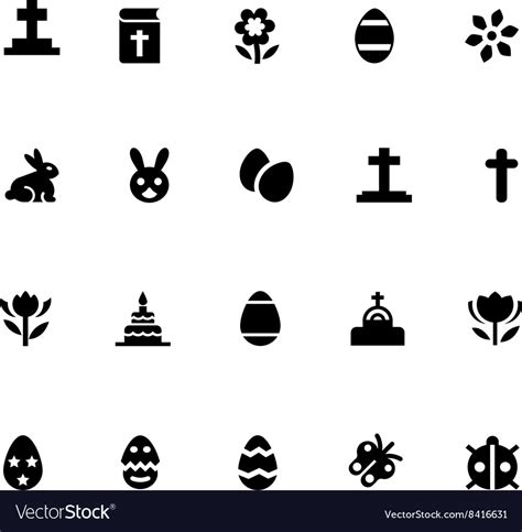 Easter Icons 1 Royalty Free Vector Image Vectorstock