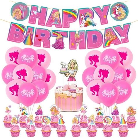 Decoration Anniversaire Enfant Ballon Anniversaire Fille Kit Ballon