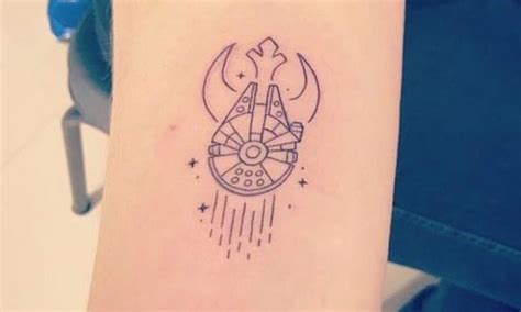 Bold And Small Minimalist Star Wars Tattoos For Discreet Fans