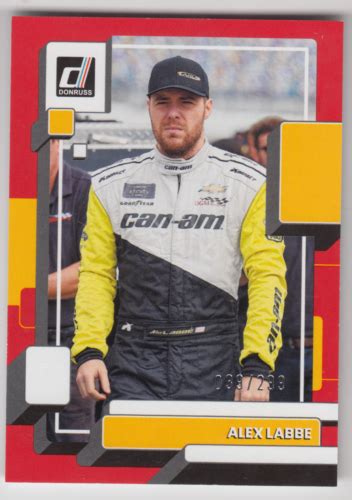 Panini Donruss Racing Alex Labbe Rouge Parall Le Nascar