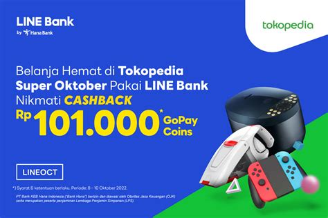 Promo Tokopedia Super Oktober Line Bank