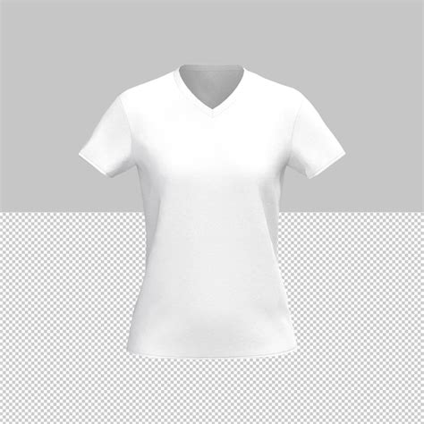 Vista Frontal De Camiseta Blanca En Blanco Para Diseño De Maqueta De Plantilla De Maqueta