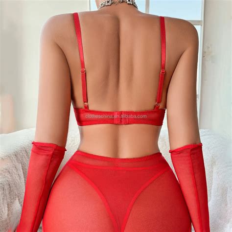 Chuangerm Oem New Fashion Sexy Lingerie Sets Erotic Mesh Open