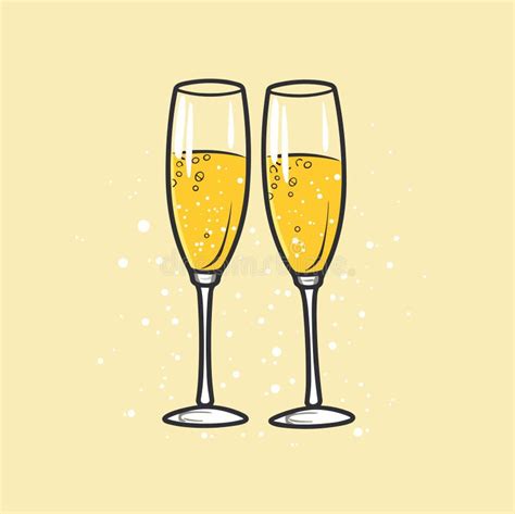 Clink Glasses Champagne Graphic Icon Cheers With Two Champagne Glasses