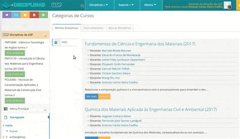 E Disciplinas Moodle Da USP Grupo ATP