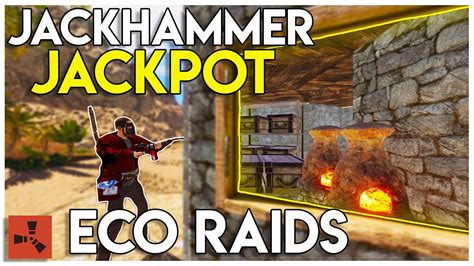 RUST ECO RAID On RICH JACKPOT BASE WITH JACKHAMMER ON SOFT SIDE WALL