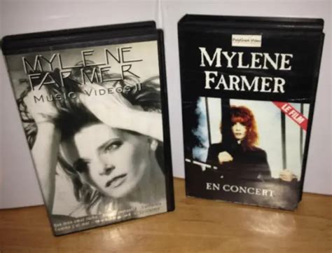 CASSETTE K7 VIDEO VHS MYLENE FARMER Music Vidéos II En Concert Le