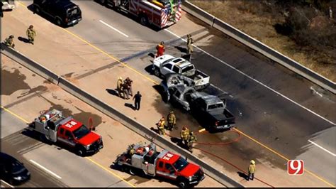 One Killed In Fiery Multi Vehicle Crash On I 44 In Sw Okc