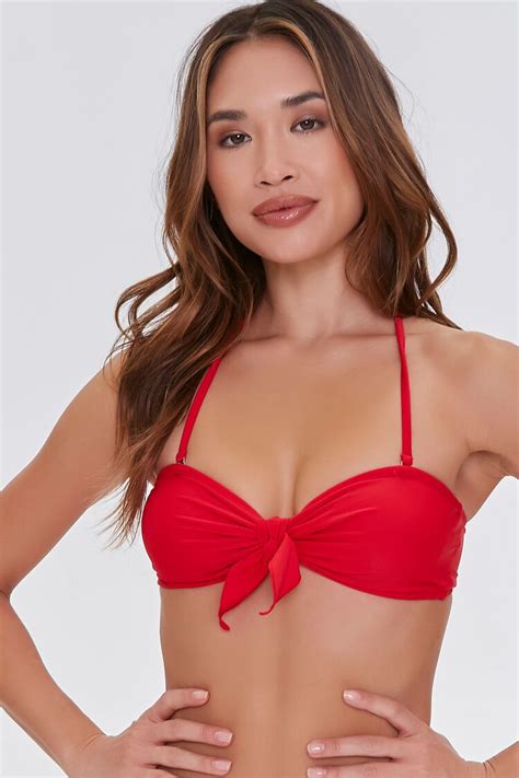 Knotted Bandeau Bikini Top